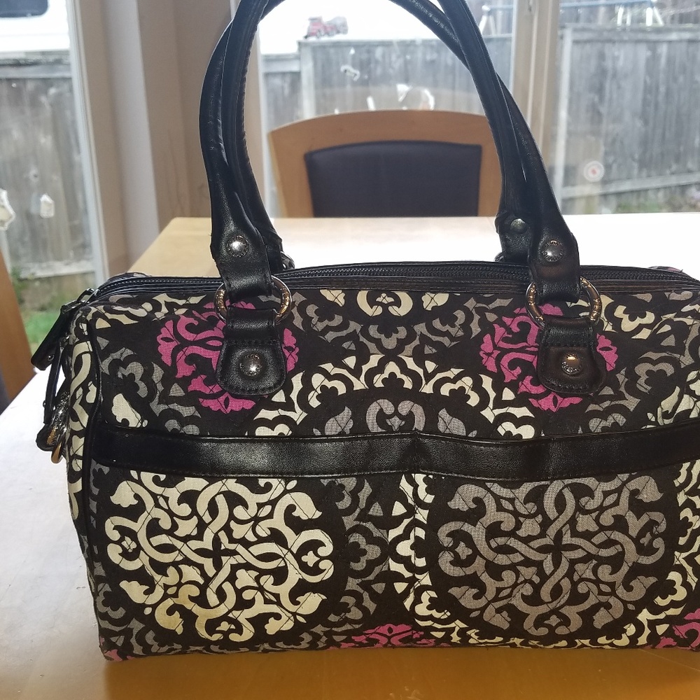 Vera Bradley Mini Loft Duffle Canterbury Magenta